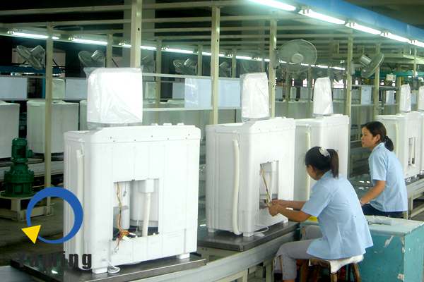 Washing machine assembly line