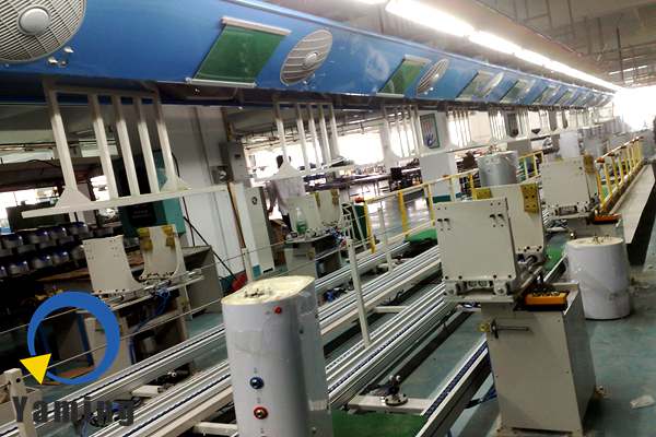 Water heater assembly line